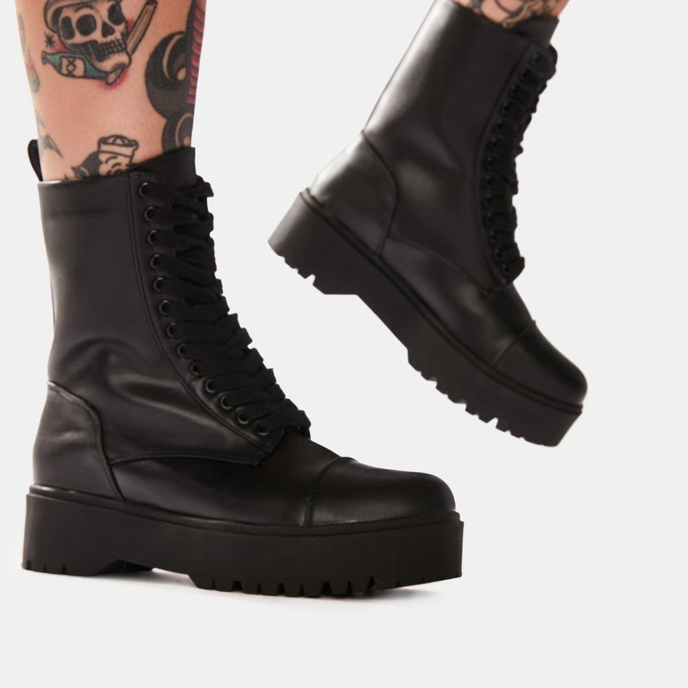 Dolls Kill Lace-up Combat Boots